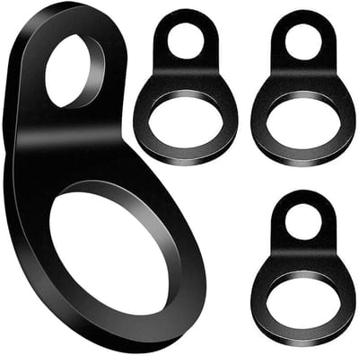 Dailygoody - Strapping Anchors - Bevestigingsringen voor Garage - Zwarte O Ring - Stevig en Duurzaam - Geschikt voor Trailer - Ideaal voor Bevestigen