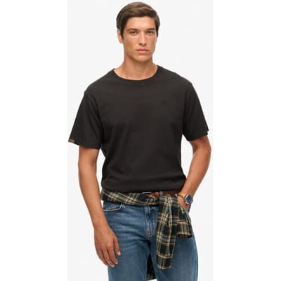 Superdry Essentials Relaxed T-shirt Black Grootte: XL
