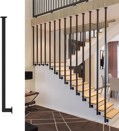 Metalen Trap Balusters - IJzeren Spindels - Trap Renovatie - Verstelbare Hoogte - 8 Inch - Zwart