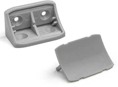 100 Corpusverbinder 24 x 24 x 44 mm met afdekking Lichtgrijs