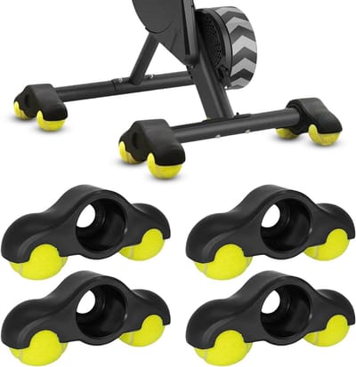 Rocker Plate Voeten Set van 4 voor Fietstrainers - Verstelbare Adapter met Tennisballen voor Stabiel Indoor Fietsen