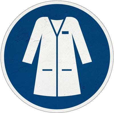 Laboratoriumjas verplicht gebodsbord - M059 | Sign Again materiaal | 10 cm