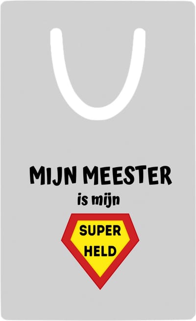 Hacebo® - mijn meester is mijn superheld metalen boekenlegger - Meester - super meester - verjaardag - cadeautje voor meester - meester artikelen - kado - geschenk - collega's Bladwijzer boekenleggers - 7.6 cm x 5cm