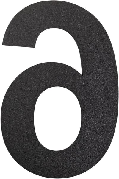 Huisnummer - Deurnummer Adresnummer - Huis Identificatie - Drijvend Uiterlijk - 30.5 cm - Zwart