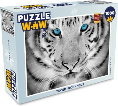 Puzzel Tijger - Kop - Neus - Legpuzzel - Puzzel 1000 stukjes volwassenen