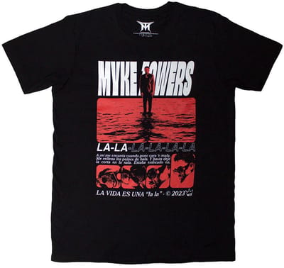 Myke Towers - La Vida Heren T-shirt - S - Zwart