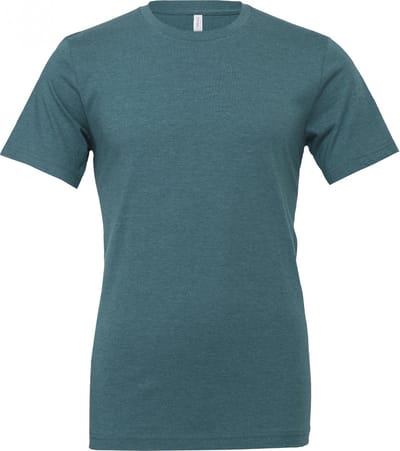 Bella+Canvas Unisex Heather CVC Short Sleeve Tee CV3001CVC - Heather Deep Teal - XXL