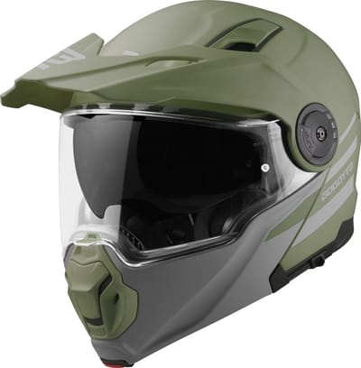 Bogotto FG-102 Duo Groen Fiberglas Systeemhelm - Helm