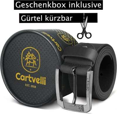 Luxe Herenriem van Echt Leer - Italiaans Design met Cadeaubox