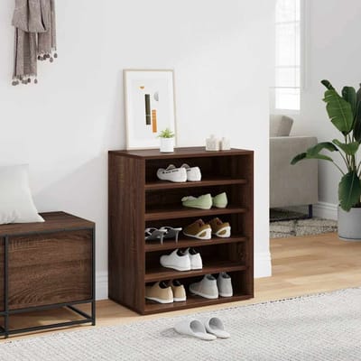 vidaXL - Schoenenkasten - 60 - x - 35 - x - 70 - cm - Bruin - eiken