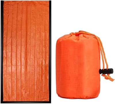 Slaapzak Vier Seizoenen - Outdoor Slaapzak - Kamperen en Trekking - Inclusief Compressiezak - N.v.t. - Oranje