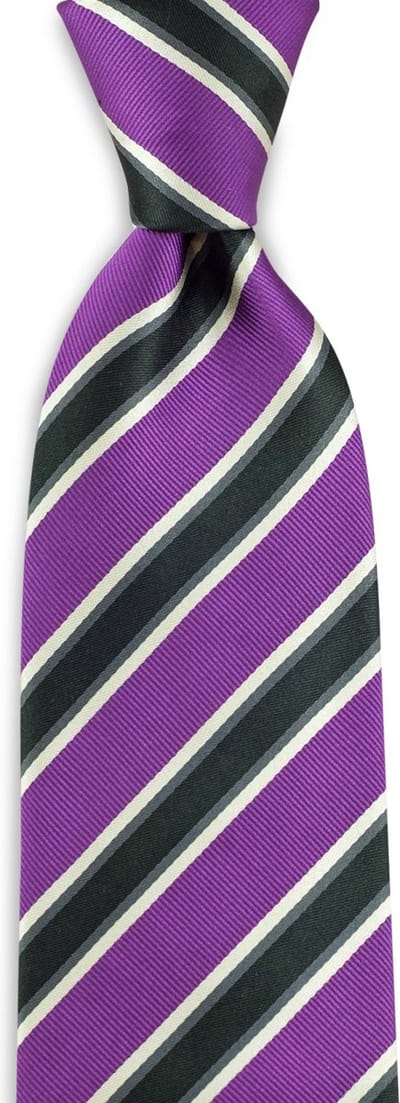 We Love Ties - Stropdassen - Stropdas Headhunter - zwart / paars / grijs / wit