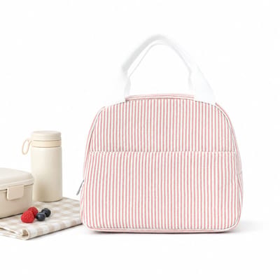 Lunchtas voor Dames en Kinderen - Isolerende Lunchtas voor Warm en Koud Eten - Compacte Handtas voor School en Werk - Schattig en Praktisch - Rood