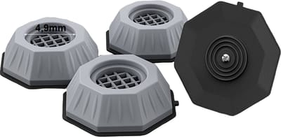 4 Octagon meubelverhoger - Set van 4 - Ideaal voor wasmachines - Rubber dempers