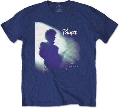 Prince Heren Tshirt -S- Nothing Compares 2 U Blauw
