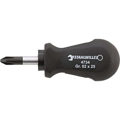 Stahlwille 4734 2 KREUZSCHLITZSCHRAUBENDREHER 47341002 Kruiskop schroevendraaier 2 Koplengte: 80 mm DIN ISO 8764-2, DIN ISO 8764-1