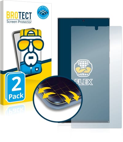 BROTECT - Screenprotector voor Samsung Galaxy Note 20 Ultra 5G - Folie Beschermfolie transparant volledig dekking - 2 Stuks
