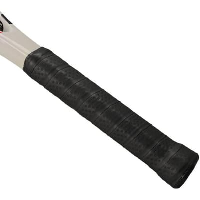 Tennisracket griptape Kunstleer Zelfklevend Grote kleverigheid Antislip Racketbescherming Hoes Patroon Stippen Grotere wrijving Schokbestendig B zwart