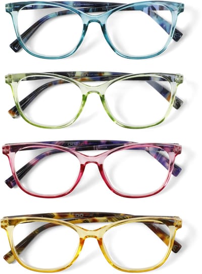 Croon Set van 4, Super-lichte Trendy Leesbril +3.00