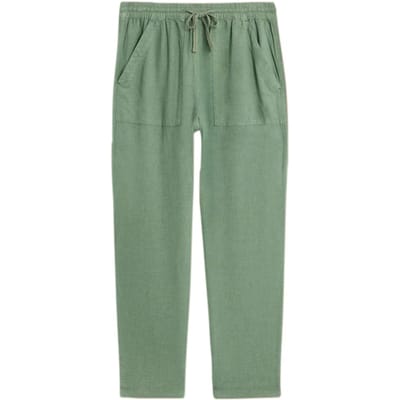 White Stuff Elle Linen Blend Trouser Mid Green Size: 22 REGULAR | Formal pants Outlet | Dames | Groen