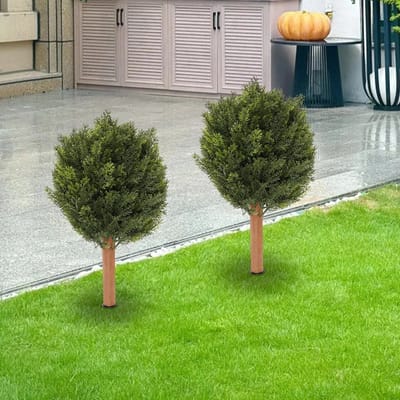 Dailygoods 2 STUKS 69cm Kunstmatige Groenplanten, Kunstbomen, Kunstplanten voor Buiten, Gesimuleerde Cipressen, Tuindeco
