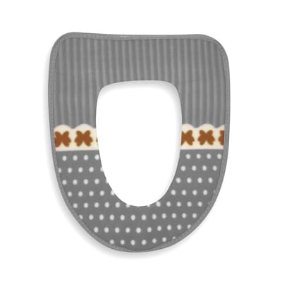 Toiletzittinghoes - Zachte Pad - Comfort Zorgen - Velcro Systeem - 36.5 x 44 cm - Grijs