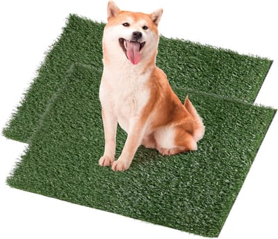 Twee stuks kunstgras hondentoilet voor puppy's - vervangingsgras voor honden 51 x 63 cm
