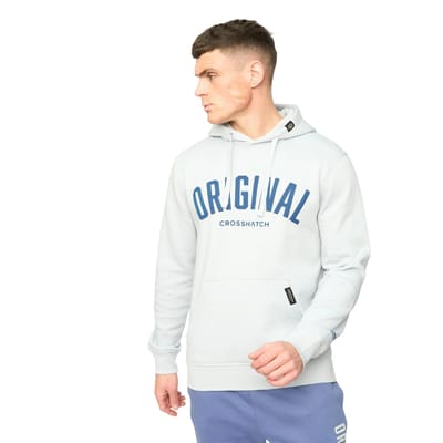 Crosshatch Heren Kensby Hoodie (Lichtblauw)