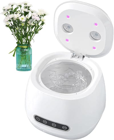 Ultrasone Reiniger - Sieraden Mondkapjes - Hygiënisch Reinigen - UV Technologie - 200 ml Tank - Wit