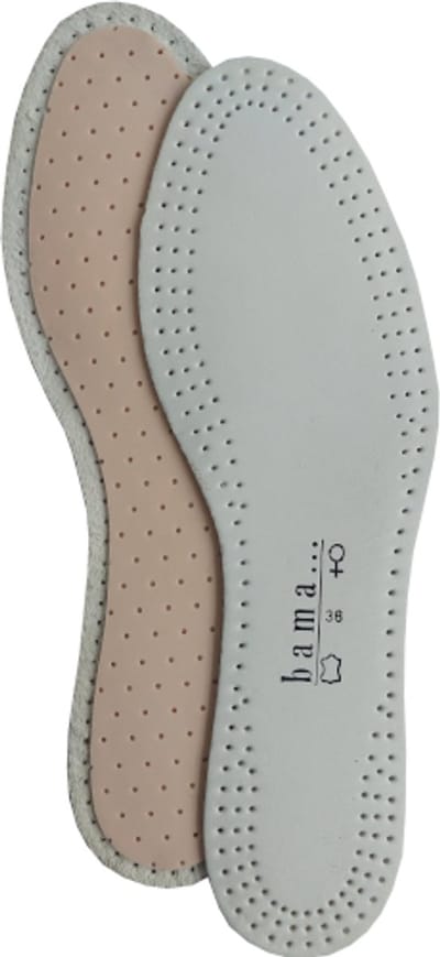 Bama Classic Exquisit Leren Inlegzool - Lederzool - Latex Schuim met Koolstof - Vochtopnemend en Schokdempend - Maat 36