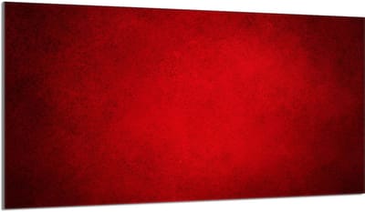 TMK ArtDeko - Glazen Beschermplaat - 90x52 cm - Rood - Geschikt voor alle Soorten Fornuizen