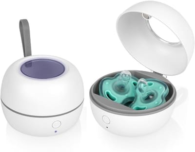 Draagbare UV Fopspeen Sterilisator, Oplaadbare en Batterijgevoede Desinfectie in 3 Minuten, Ideaal voor Thuis en Reizen