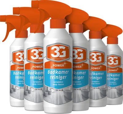 6x 3G Professioneel Power Badkamer reiniger - Badkamer Reiniger - WC Reiniger - Sanitair Reiniger - Badkamer Schoonmaken - Schimmel Reiniger - Kalkverwijderaar - 6-pack - badkamerreiniger