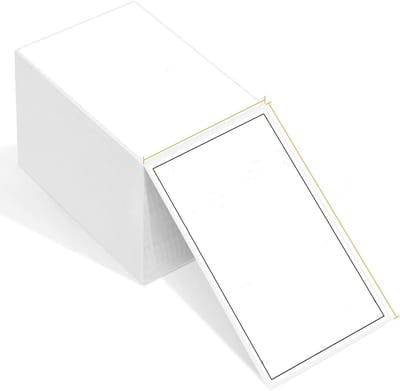 Dailygoods - Fanfold Thermische Verzendlabels 4" x 6" - 500 Zelfklevende Etiketten