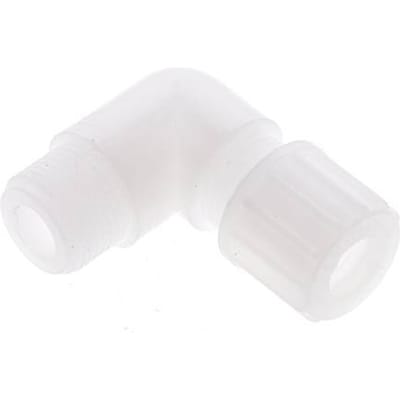 10x8mm & G3/8'' PVDF L-Vorm Knelfitting Buitendraad 10bar