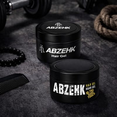 Haargel - Ultra Hard Touch - Transparant 450ml - Geel 300ml - Abzehk - Met Styling Kam - Haarstylingtools