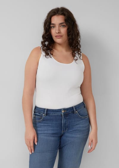 Dames Mix Katoenen Jersey Top s.Oliver