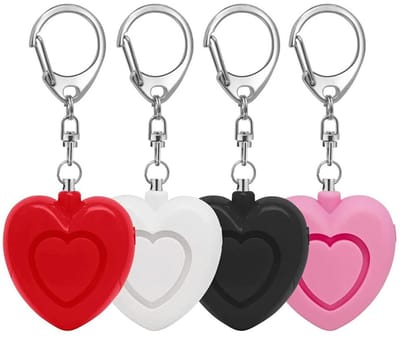 4x 125 db Persoonlijke veiligheidsalarm - Draagbaar 125 dB Alarm voor Vrouwen - Zelfverdediging Alarm met LED-licht - Luid Veiligheidssignaal - Sleutelhanger - Luid alarm - Zelfverdedigingsalarm - Wolven verjager - Voor vrouwen, kinderen, senioren