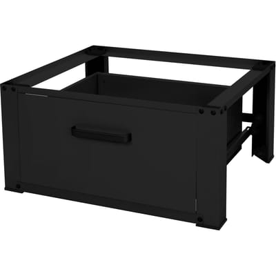Wasmachine verhoger, Wasmachine Onderstel 63x54x31 cm met lade in zwart ML design