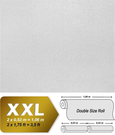 Overschilderbaar behang EDEM 80357BR60 Vliesbehang structuurbehang reliëfbehang wit 8 rol 212 m2