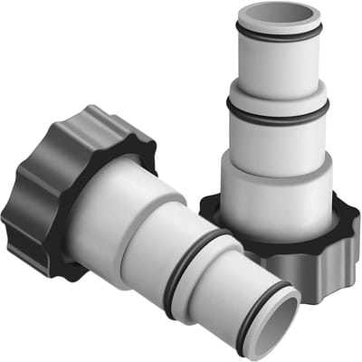 TOVBMUP Zwembadslangadapter - geschikt voor Intex - 32-38 mm - Slangadapter met schroefdraad - Type A - 2 stuks
