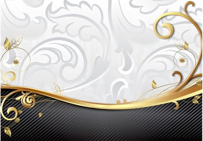 Fotobehangkoning - Behang - Vliesbehang - Fotobehang Gouden Slingers - Kunst - Abstract - Contrast riddle - 400 x 280 cm