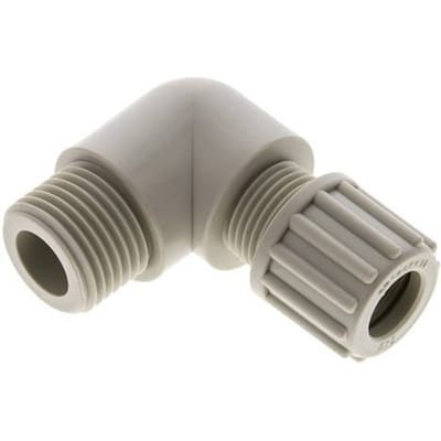 12x10mm & G1/2'' PP L-Vorm Knelfitting Buitendraad 10bar