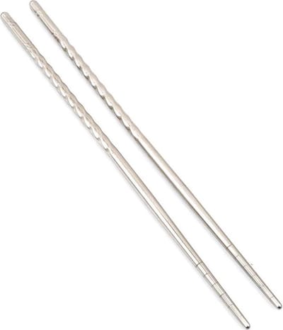 Doodadeals® Japanse Eetstokjes – Duurzaam RVS – Sushi Chopsticks 2 Paar – 22 cm – Roestvrij Staal – Zilver