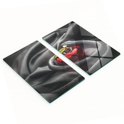 Duurzame en stijlvolle glazen borden met origineel Sin-patroon, 2x30x52 cm