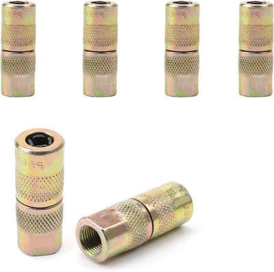 Set van 6 vetspuitmonden, gegalvaniseerde platte spuitmonden voor smeernippels en hydraulische verbindingen