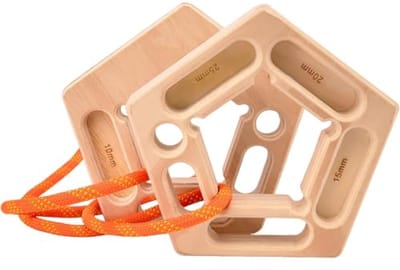 longziming -Hangboard voor Klimmers – vingerversterker – thuistraining – Houten Pull-Up Board voor Fingertraining, Gripverbetering en Klimvaardigheden, Compact en Draagbaar, Geschikt voor Boulderen, Thuis- en Outdoor Training - 2 Stuks