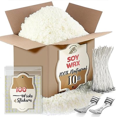 Doe-het-zelf Kaarsenmaak Kit - Soja Wax, Lonten & Apparaten voor 100 Kaarsen