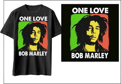Bob Marley - One Love Heren T-shirt - S - Zwart