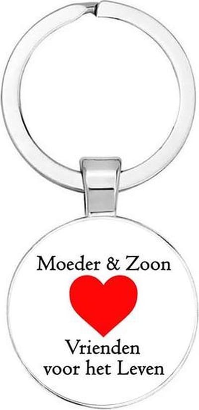 Akyol - Moeder & zoon vrienden voor het leven Sleutelhanger - Liefde - Moeder en Zoon - Leuk kado voor je moeder en zoon om te geven - 2,5 x 2,5 CM